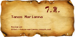 Tanos Marianna névjegykártya